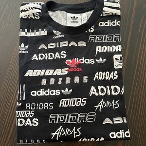 Adidas Black and White Logo T-Shirt